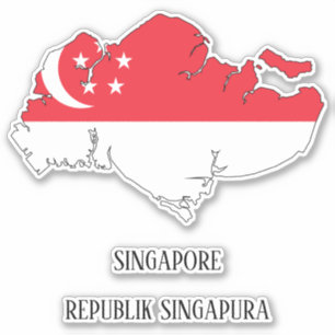 Singapore Flag Map