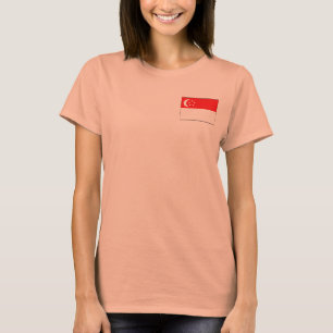 Singapore Flag + Map T-Shirt