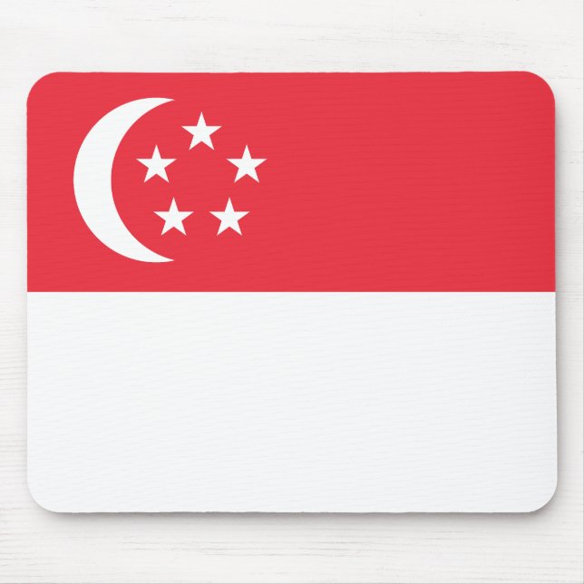 Singapore Flag Mouse Mat (Front)