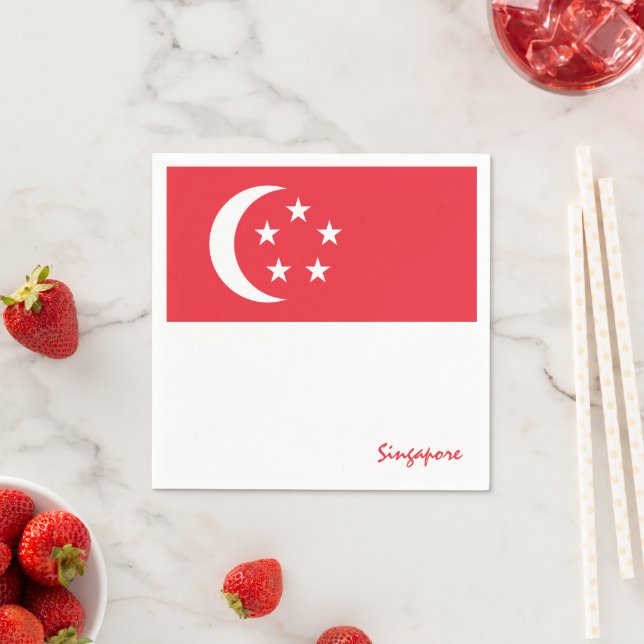 Singapore & Flag party fashion /sports fans Napkin (Insitu)