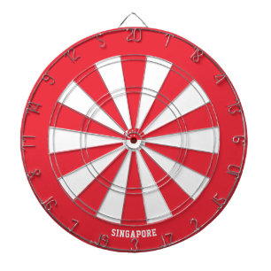 Singapore Flag Patriot's Bullseye Dartboard
