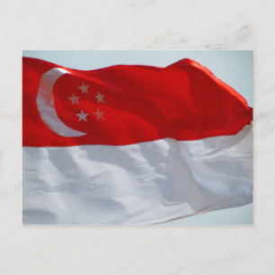 singapore flag postcard