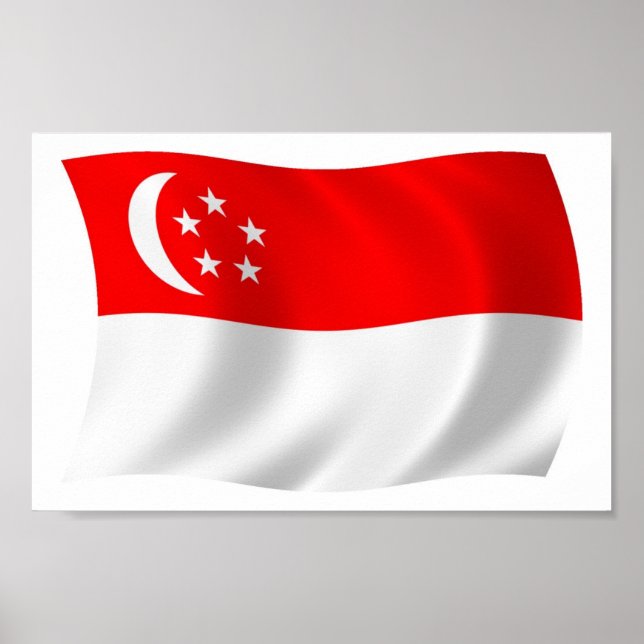 Singapore Flag Poster Print (Front)