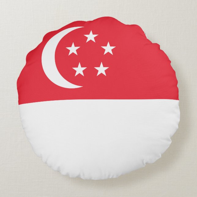 Singapore flag round cushion (Back)