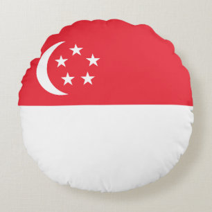 Singapore Flag Round Cushion