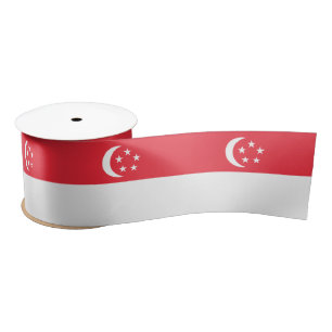 Singapore Flag Satin Ribbon