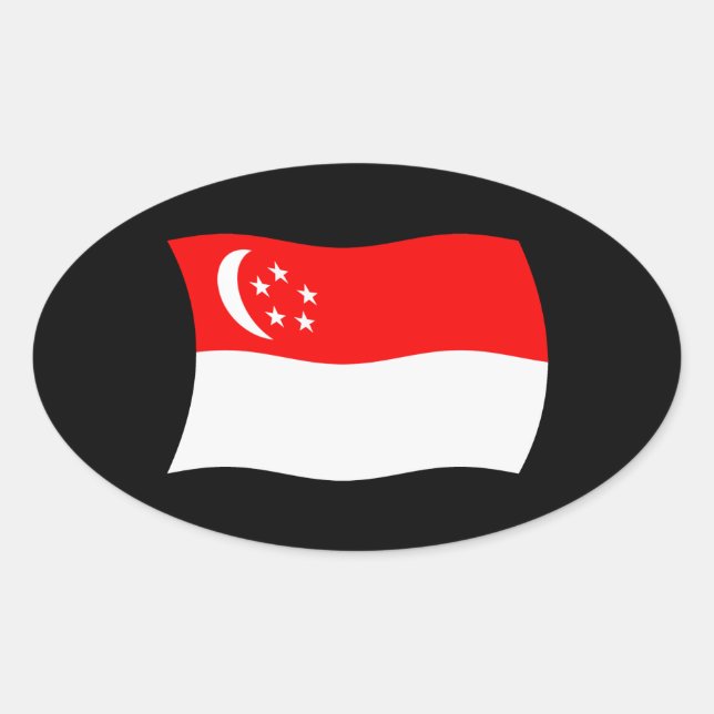 Singapore Flag Sticker (Front)