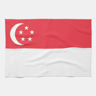Singapore flag tea towel