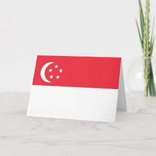 Singapore flag thank you card
