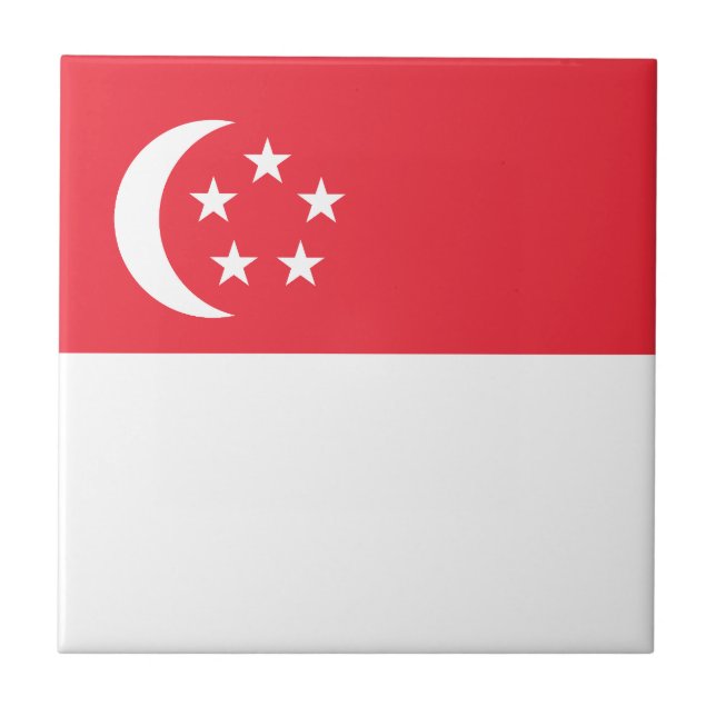 Singapore Flag Tile (Front)