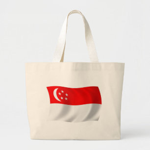 Singapore Flag Tote Bag