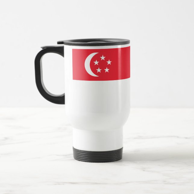 Singapore Flag Travel Mug (Left)