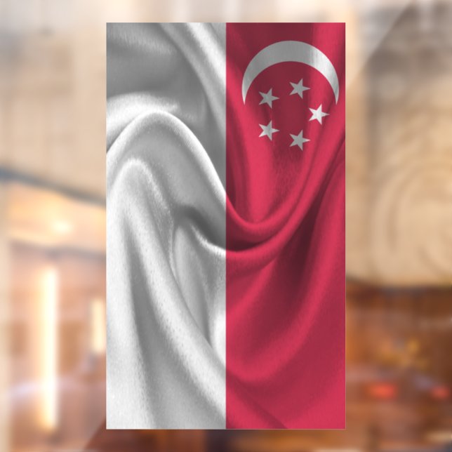 Singapore Flag Window Cling (Sheet 2)