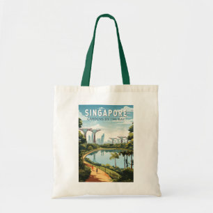 Singapore Gardens By The Bay Travel Art Vintage Tote Bag