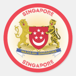 Singapore Heritage Emblem Classic Round Sticker