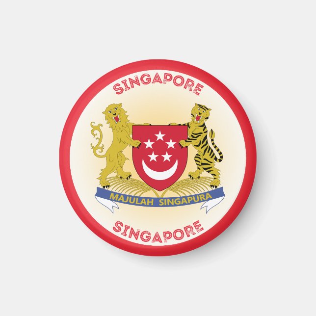 Singapore Heritage Emblem Magnet (Front)