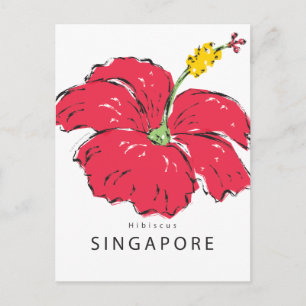 SINGAPORE HIBISCUS COLLECTION POSTCARD