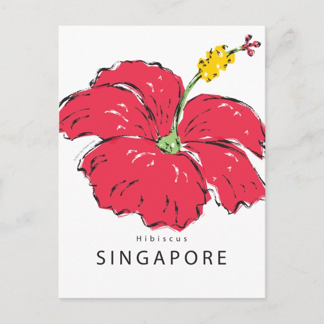 SINGAPORE HIBISCUS COLLECTION POSTCARD (Front)