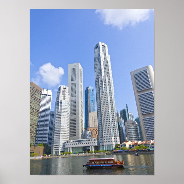 Singapore Highrise Skyline Financial District Poster (Front)