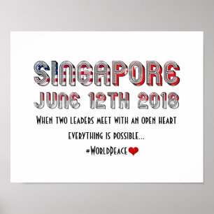 Singapore June 12th USA North Korea Meeting Poster