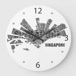 Singapore Map Clock