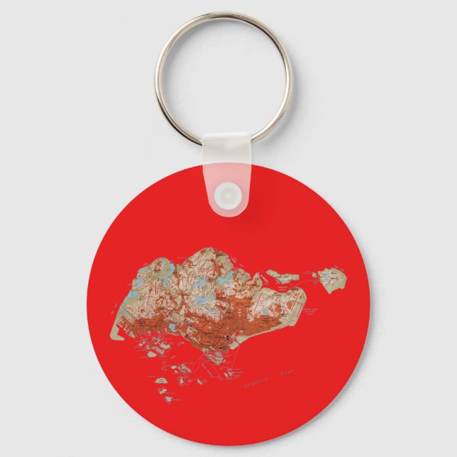 Singapore Map Keychain (Front)