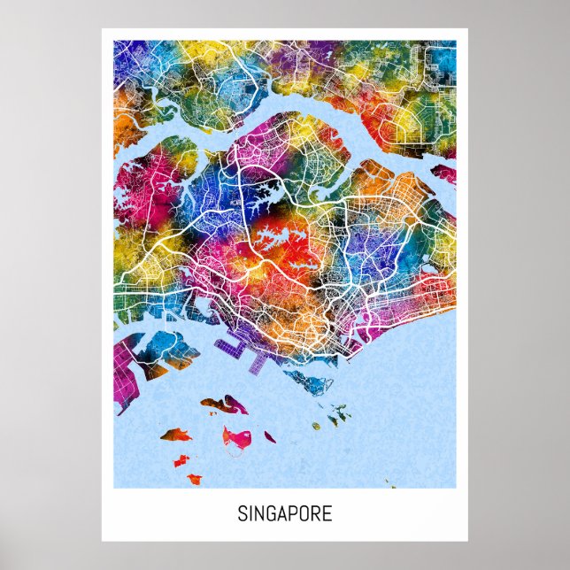 Singapore Map Poster (Front)