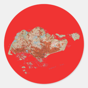 Singapore Map Sticker