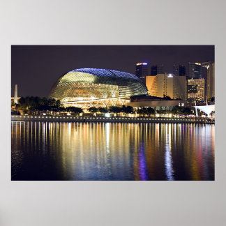 Singapore Marina Bay at Night Poster