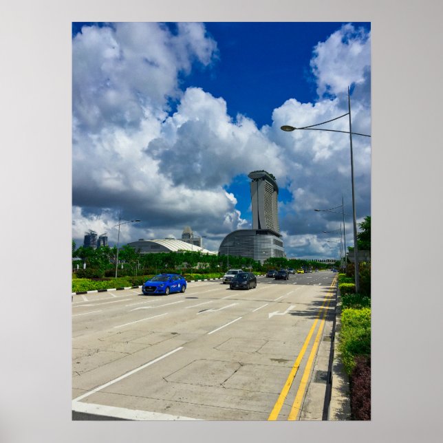 Singapore Marina Bay Sands Skyline Poster (Front)