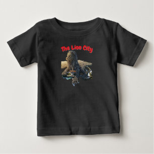 Singapore Merlion The Lion City Black Baby Tee