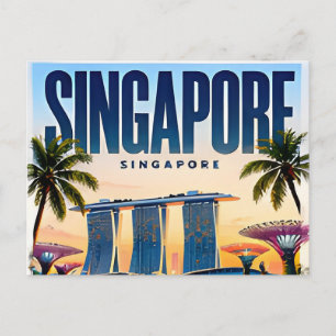 🌇 Singapore Modern Skyline City Style 🌇 Postcard