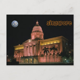 Singapore night lights postcard
