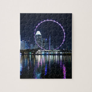 Singapore night skyline jigsaw puzzle