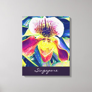 Singapore Orchid travel South East Asia Canvas Print