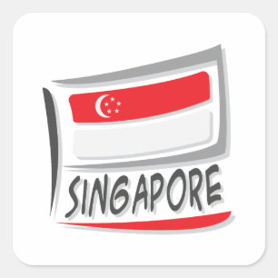 Singapore Pride X Flag Square Sticker