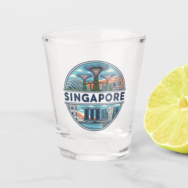 Singapore Shot Glass (Front)