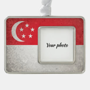 Singapore Silver Plated Framed Ornament