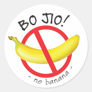 Singapore Singlish - Bo Jio - No Invite, No Banana Classic Round Sticker