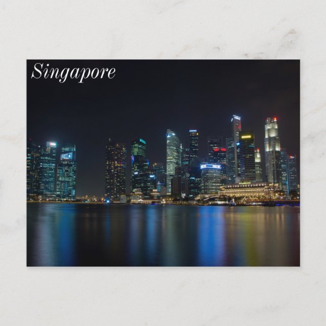 Singapore Skyline at Fullerton Postcard (Front)