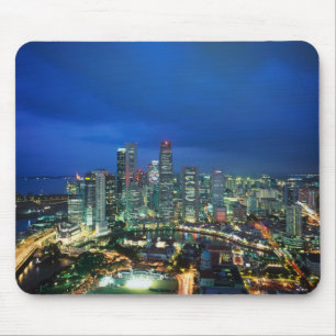 Singapore Skyline at night, Singapore Mouse Mat