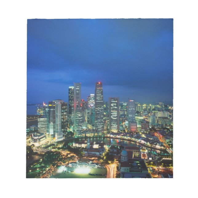 Singapore Skyline at night, Singapore Notepad (Front)