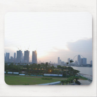 Singapore Skyline at Sunset Mouse Mat
