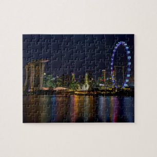 Singapore Skyline by the Colours of the Night Jigsaw Puzzle