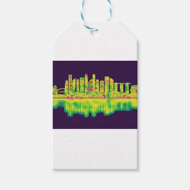 Singapore Skyline Gift Tags (Front)