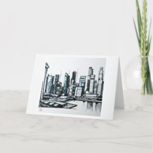 Singapore Skyline Greeting Card