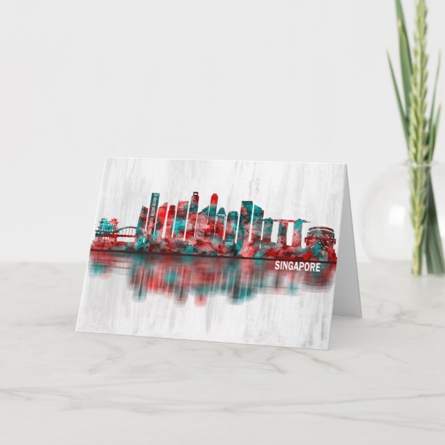 Singapore Skyline Holiday Card (Front)