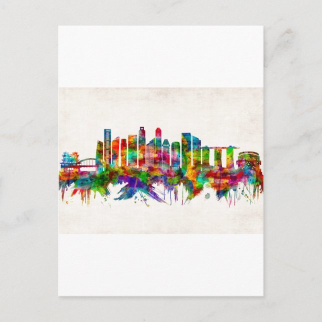 Singapore Skyline Holiday Postcard (Front)