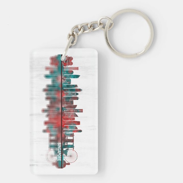 Singapore Skyline Key Ring (Back)