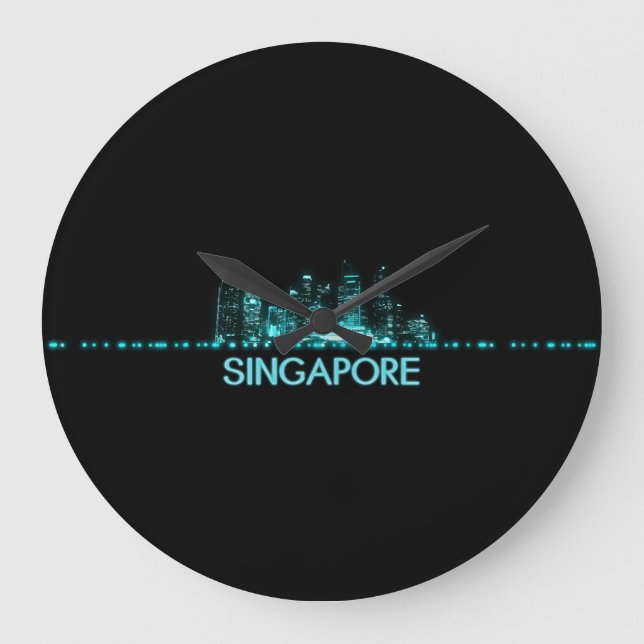 Singapore Skyline Large Clock (Front)